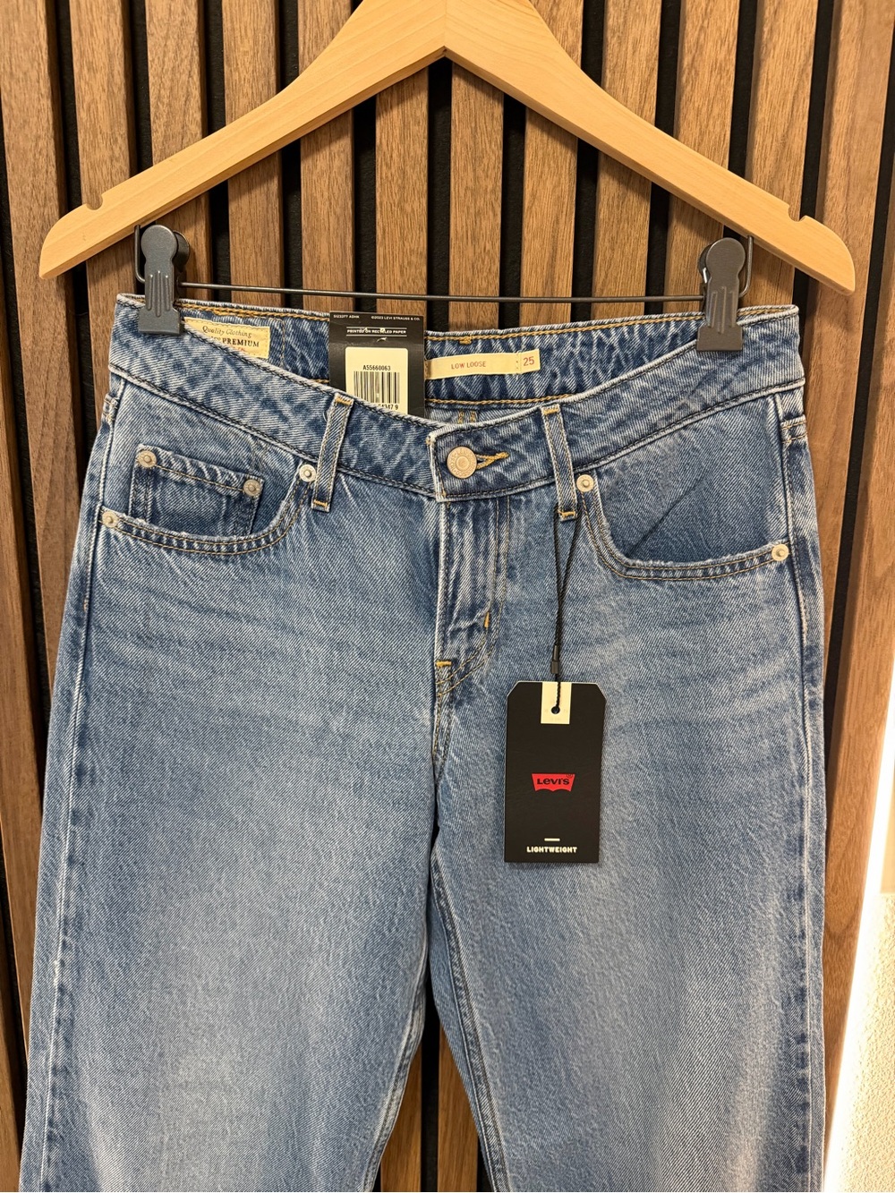 Levi's Premium Low Loose - Straight Leg Women's Lightweight Blue Jeans